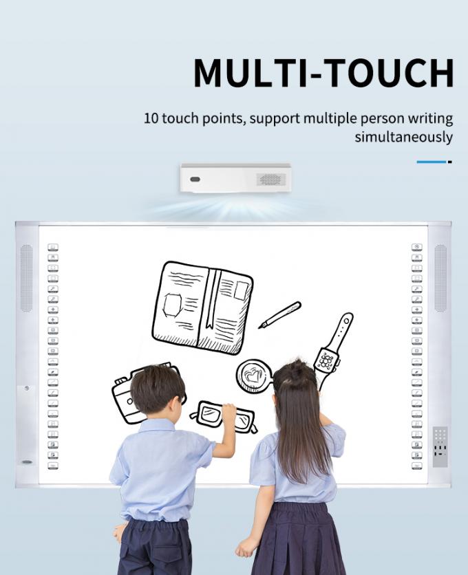 96 Inches Portable Interactive Whiteboard Smart Whiteboard With Laser Projector 4