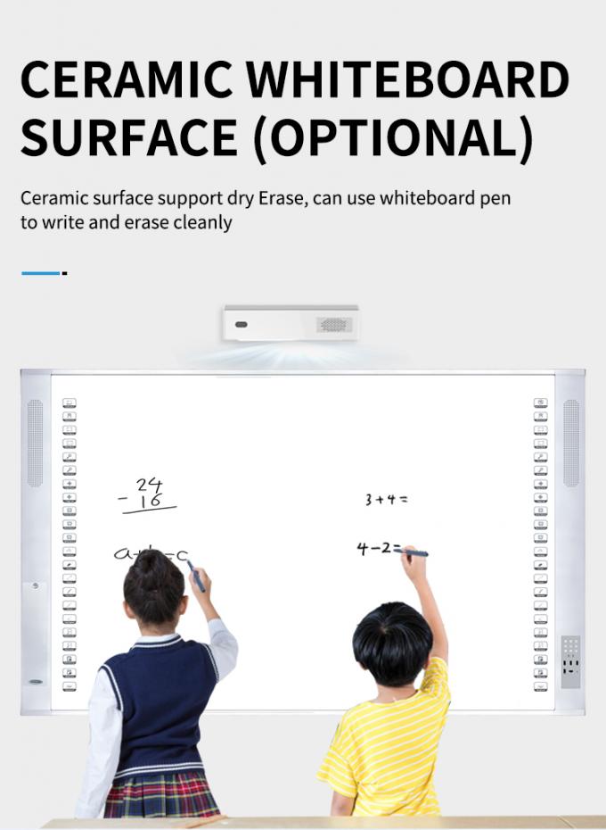 96 Inches Portable Interactive Whiteboard Smart Whiteboard With Laser Projector 8