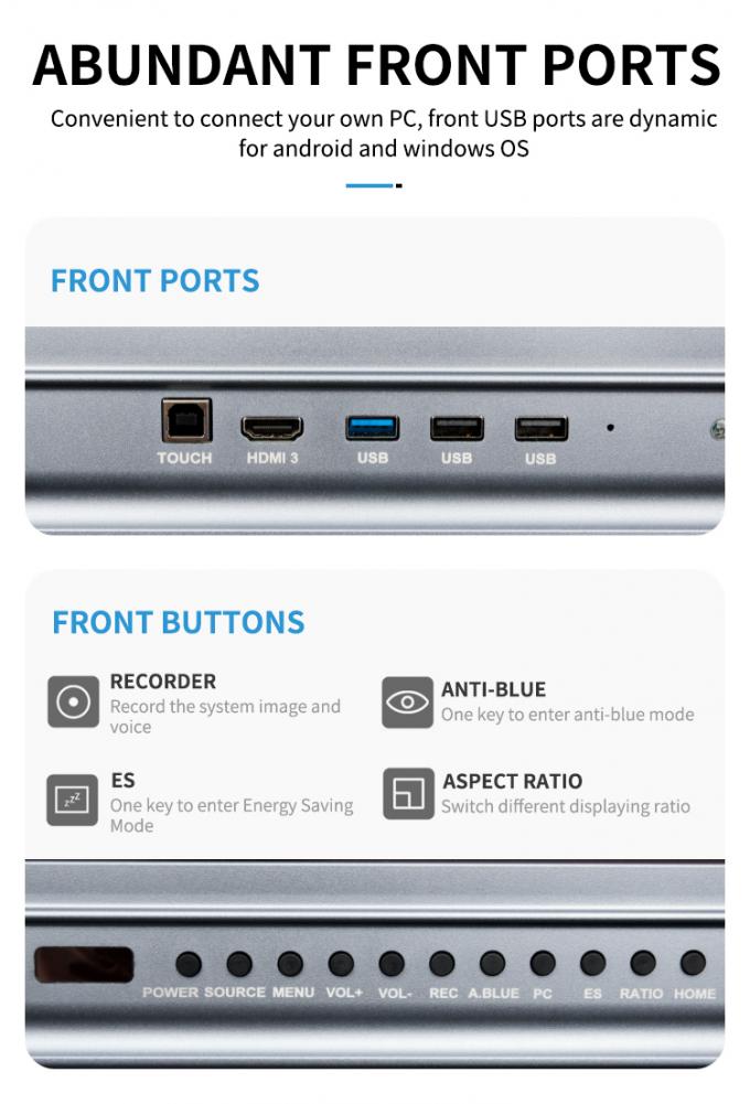 Iboard New Product 98" 4K Smart Display Interactive Flat Panel Display Big Size Touch Screen Monitor for Meeting Room 7