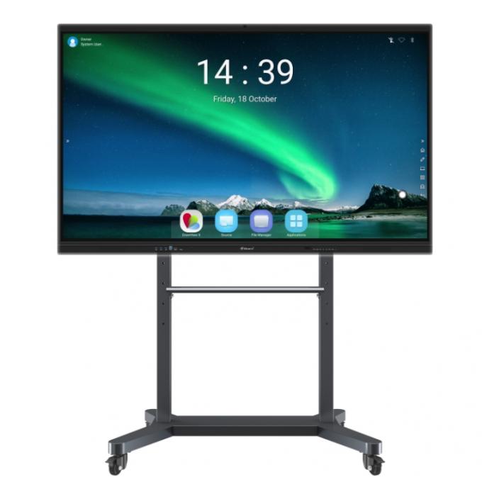 Portable mobile stand for smart interactive flat panel displays 55-86 inch. Easy to move, durable, and space-saving. Ideal for classrooms, offices, and exhibitions. Smooth wheels ensure convenience 5