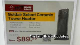 E-ink display super market price tag