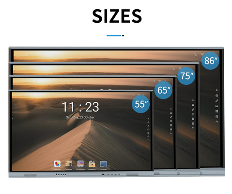 350cd/M2 Interactive Flat Panel Digital Board 86 Inch 20 Touch Points Presentation Board