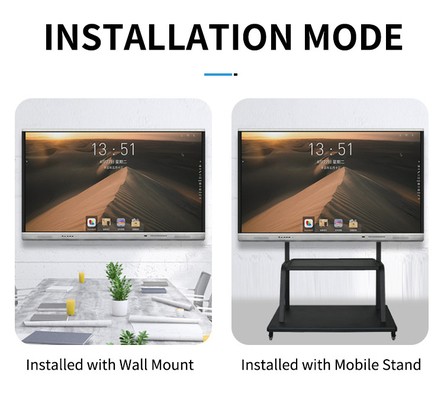 350cd/M2 Interactive Flat Panel Digital Board 86 Inch 20 Touch Points Presentation Board