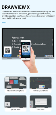 iBoard 65 Touch Screen Monitor Interactive Whiteboard For Business 16:9 Black Frame Color