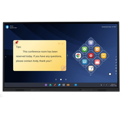 Interactive Touch Screen Display 86 inch 4K Smart Board for School Corporate