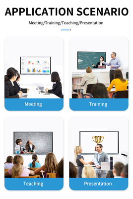 65 Inch LED Interactive Whiteboard, Android Smart Flat Panel 20/40 Touch Points Infrared Black Color