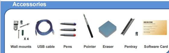 Writing Software Infrared Digital Interactive Whiteboard Smart Board For Teaching 10/20 Points
