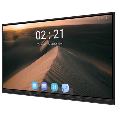 Android 13 IR Interactive Whiteboard Finger Touch 65 75 86 Inch 4K Smart Panel Display with wifi RJ45 wireless share from pad/phone/laptop for school office meetings