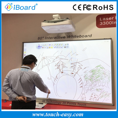 Sturdy IBoard Interactive Whiteboard Working Humidity 0% To 90% Beautiful Appearance Design