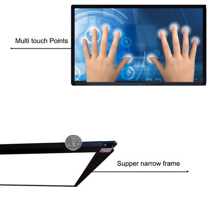 19"65"75"86" Multi IR Touch Screen Frame Overlay Interactive Ir Frame For Smart Tv Interact Monitor