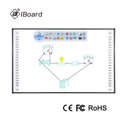 102 Inch Interactive Whiteboard with Ceramic Surface and 20 Touch Points for Classroom