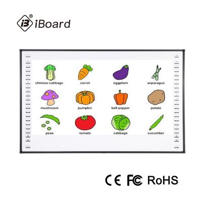 102 Inch Interactive Whiteboard with Ceramic Surface and 20 Touch Points for Classroom