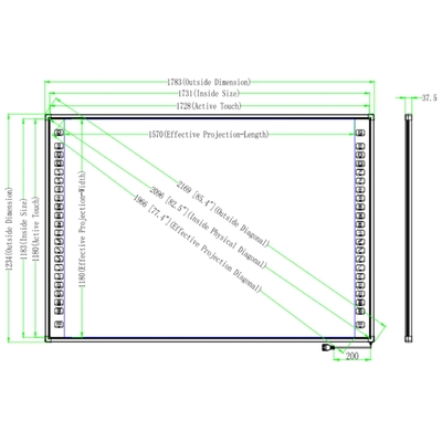 85 Inch Interactive Whiteboard 10 Points Touch Points For Meeting Training School Teaching