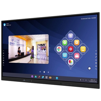 IR Interactive Whiteboard 40 Points All In One OPS Android Touch Monitor DP VGA Touch USB Panel Displays For Schools