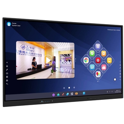 IR Interactive Whiteboard 40 Points All In One OPS Android Touch Monitor DP VGA Touch USB Panel Displays For Schools