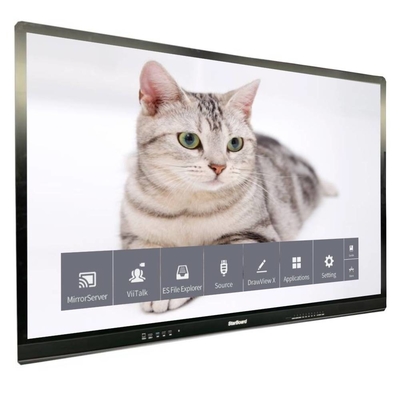 Capacitive LCD Smart Board Touch 65 Inch 4K 3840*2160 Anti-Glare Tempered Glass Monitor No System For TV School Mall