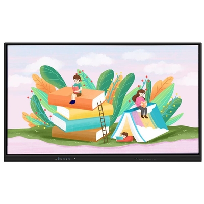 Interactive Flat Panel With Android WIN 10 System 20 Touch Points Wireless Share Hand Recognization For Educatuon Teach