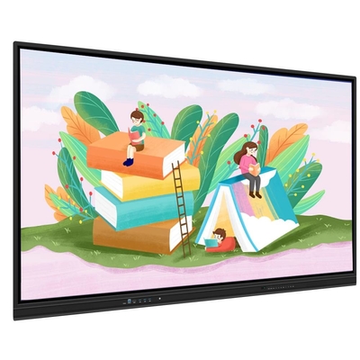 Interactive Flat Panel With Android WIN 10 System 20 Touch Points Wireless Share Hand Recognization For Educatuon Teach
