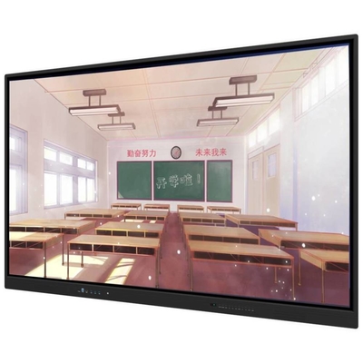 86 Inch Android 13 20 Touch Points 220V Power Supply Interactive Touchscreen 4K Whiteboard With Camera Mic For Education
