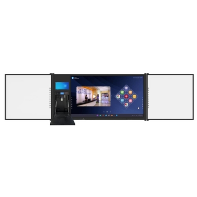 75 Inch Android Windows All In One Interactive Flat Panel Display With 20 Touch Points 13MP Camera and 6Mic Visualizer