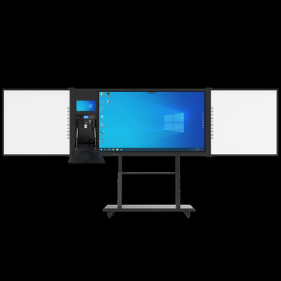 75 Inch Android Windows All In One Interactive Flat Panel Display With 20 Touch Points 13MP Camera and 6Mic Visualizer