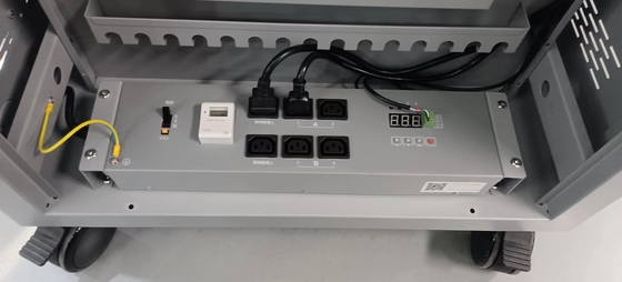 Charging Cart AC Charging DC Charging And USB Type A Type C Vault Storage IPad Charging Cabinet With Wheels Pushing Cart For Classroom