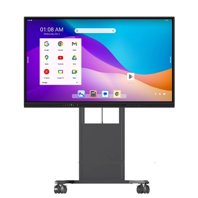 500cd/m2 Brightness LCD Smart Board with Android OS 14 and Or Gray Black Frame Color