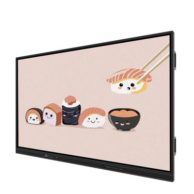 Touch Method Finger Pen Smart Board With Built-In Speakers LCD Smart Board 65 75 86 98 Inch Teaching Software Screen Recorder Screenshot Wireless Share For Training Class Office