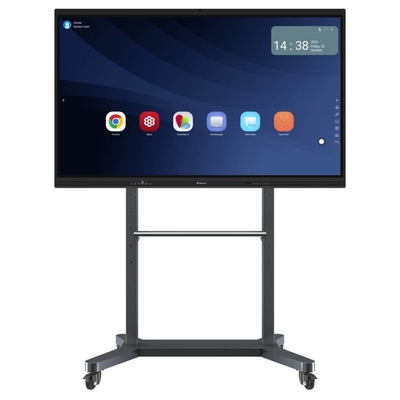 Interactive Touch Screen Monitor 75 Inch Android Computer Wifi Bluetooth Hotspot Remote Control Multi User Internet For Classroom Office Meeting Room