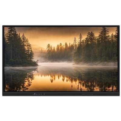 4K 65 75 86 98 110 inch Anti glare tempered Panel Interactive Smart Whiteboard IR Monitor Super Slim Frame computer monitor for school meeting training event