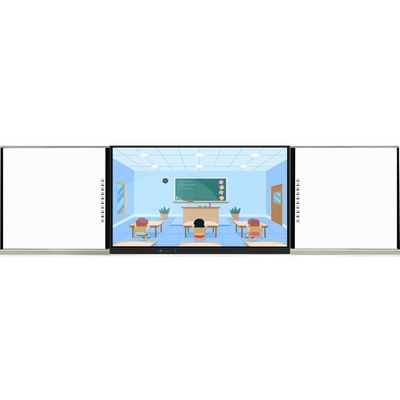 75 86 98 Inch ABA Type Intelligent Smart Touch Panel With Sided Boards Android Pc Camera Mic System All In One For Teaching Zoom Teams Meeting With Wifi Software