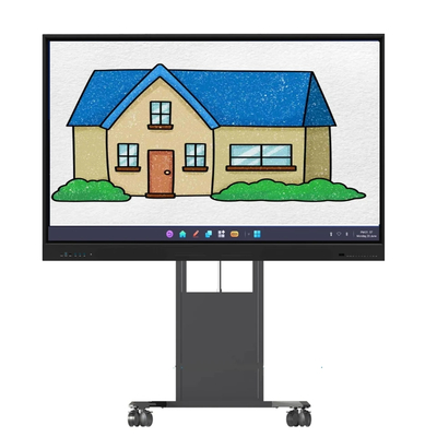 4K Resolution Interactive Flat Panel 350 Brightness High Brightness And 15W * 2 Speakers Android 13 Interactive Whiteboard For School Education And Meeting