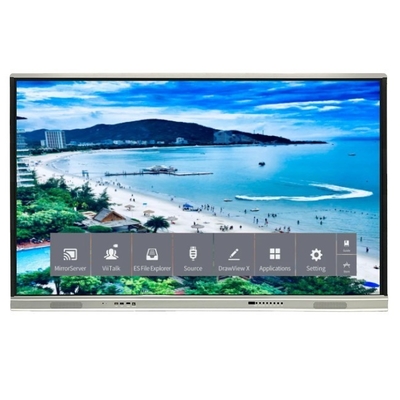 4K Resolution Interactive Flat Panel 350 Brightness High Brightness And 15W * 2 Speakers Android 13 Interactive Whiteboard For School Education And Meeting