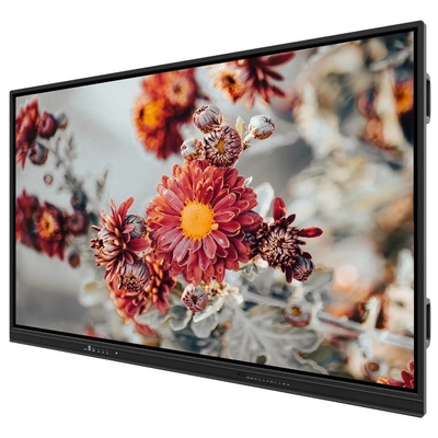 65 75 86 Inch Interactive Touch Screen Monitor Metal 2x15W Speakers WIFI Bluetooth Wireless Share from PAD Phone Laptop for School Education Office Performance