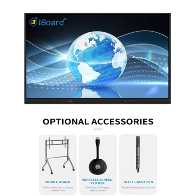 65 75 86 98 110 Inch 4K LCD Interactive Smart Board Touch Panel Smart Screen for Classroom Electronic Board Digital Smart Board for Teaching