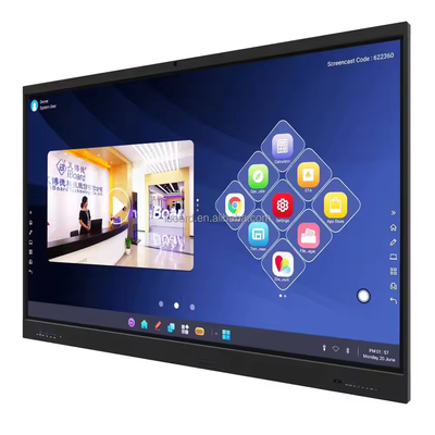 IBoard Factory Interactive Whiteboard Multi-Touch Screen Stylus Support 20 Touch Point Built-In Microphone With Screen Mirroring Interactive Whiteboard Android OS