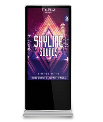 43 Inch Floor Standing Digital Signage Display 178 Degrees FCC Approval Advertising Kiosk Capacitive Touch With Android Or Windows System