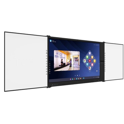 Intelligent 2 Sided Black Green Whiteboard With 75 86 Inch Android Touch Panel Board With Camera Mic Document Scanner Mobile Stand For Office School Educations