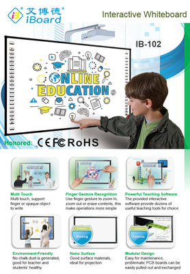 Iron Sheet IR Interactive Whiteboard With Windows Operating System And USB Data Port School Educational Use Equipment Electronic IR interactive Whiteboard