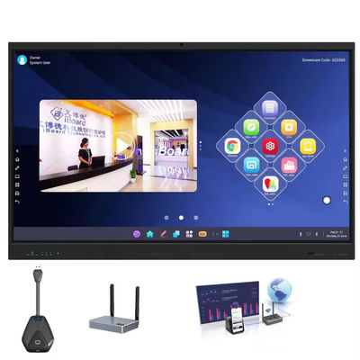 65 Inch 4K Interactive WhiteBoard Smart Board Infrared Touch Screen Interactive Flat Panel For Education Conference