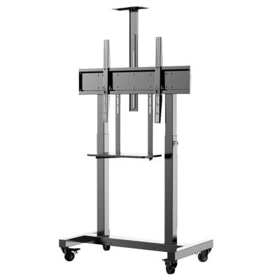TV Floor Stand Mobile Stand Height Adjustable TV Cart Mount for Interactive Smart Touch Screen Television