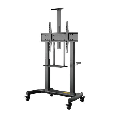 TV Floor Stand Mobile Stand Height Adjustable TV Cart Mount for Interactive Smart Touch Screen Television
