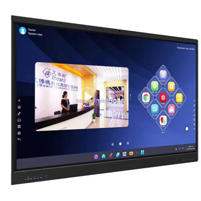 IBoard 3840X2160 Resolution Infrared Multi Touch Screen Interactive Flat Panel with Dual System Android Windows for Office and Education