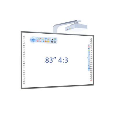 20 Touch Points Iboard Interactive Whiteboard with Aluminium Frame Material and Movable Mobile Stand