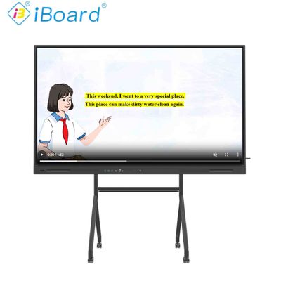 4K UHD Interactive Flat Panel 55 inch Smart TV with Updated Android System AI Function Equipment For Classroom Office Meeting