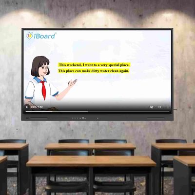 4K UHD Interactive Flat Panel 55 inch Smart TV with Updated Android System AI Function Equipment For Classroom Office Meeting