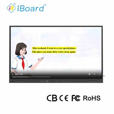 4K UHD Interactive Flat Panel 55 inch Smart TV with Updated Android System AI Function Equipment For Classroom Office Meeting