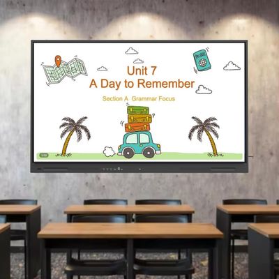 Ai Function 75 Inch 4K Resolution Interactive Flat Panel Smart TV with New Android System Equipment For Classroom Office Meeting