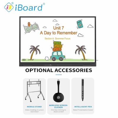 Ai Function 75 Inch 4K Resolution Interactive Flat Panel Smart TV with New Android System Equipment For Classroom Office Meeting