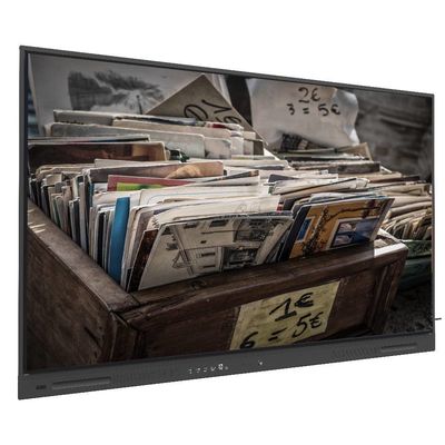 Boost Your Business with Black LCD Smart Board Featuring USB Outputs and 350cd/m2 WIFI and Wireless Share 110 Inch Monitor